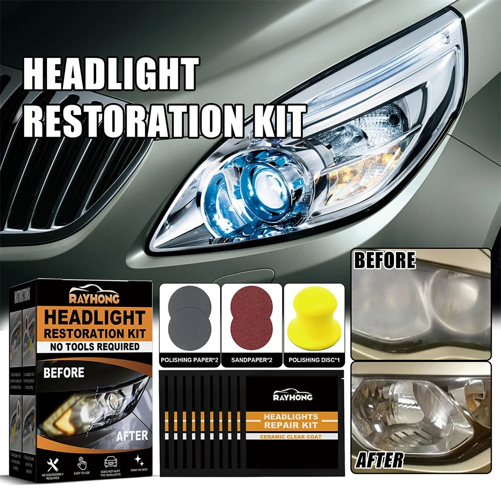 💡🔥 Headlight Restoration Kit - 5-Minute Fix! | Ceramic Shield⚡Yellow Haze Killer🌟【2-Year UV Guard】Scratch Remover for Headlight & Taillight - 3000Lumen Recovery Magic (Pro-Grade Sanding Pads) 💡🔥 Headlight Restoration Kit - 5-Minute Fix! | Ceramic Shield⚡Yellow Haze Killer🌟【2-Year UV Guard】Scratch Remover for Headlight & Taillight - 3000Lumen Recovery Magic (Pro-Grade Sanding Pads)